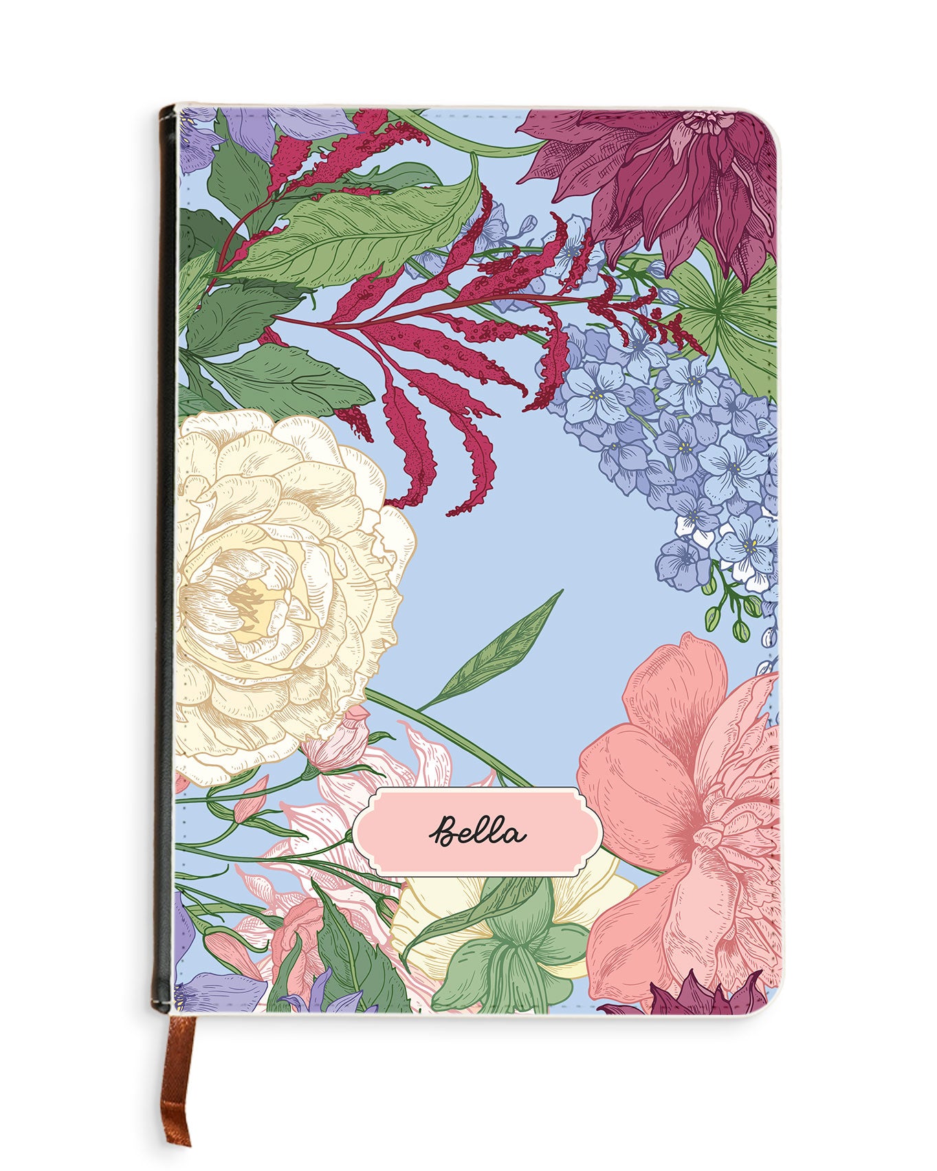 Leather Bookpaper Notebook - Delphinium