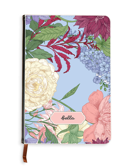 Leather Bookpaper Notebook - Delphinium