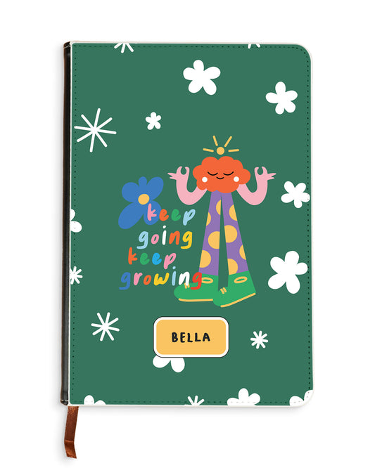 Leather Bookpaper Notebook - Keep Growing