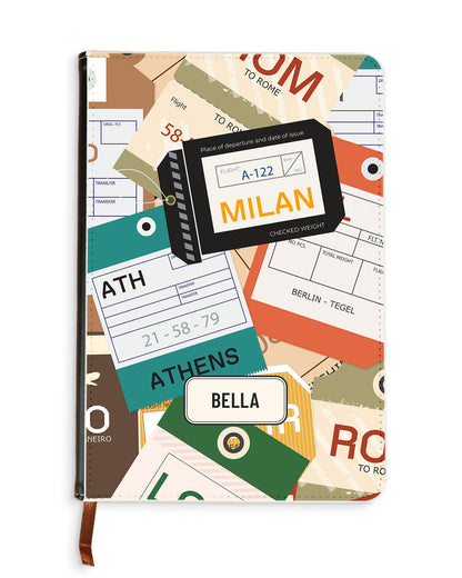 Leather Bookpaper Notebook - Luggage