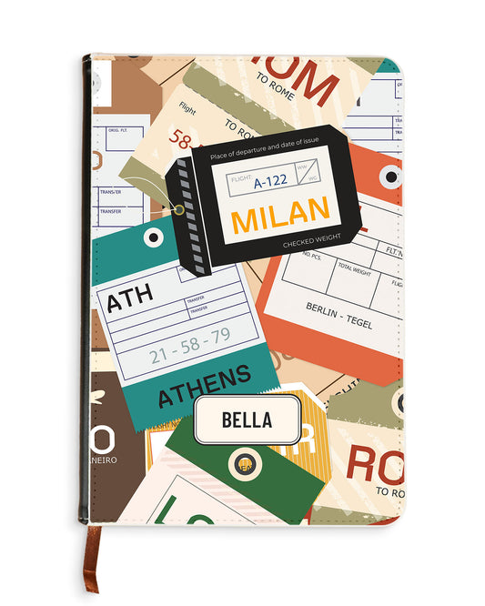 Leather Bookpaper Notebook - Luggage