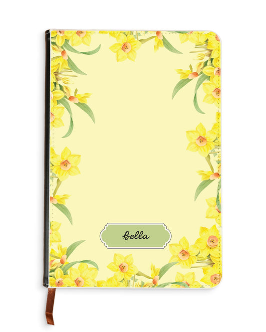 Leather Bookpaper Notebook - Daffodil