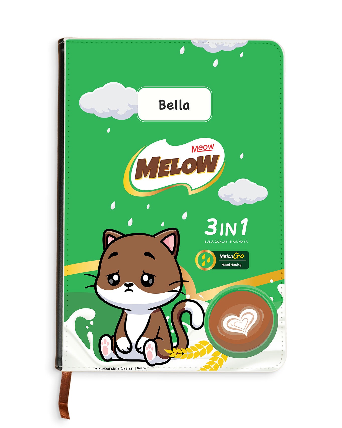Leather Bookpaper Notebook - Melow