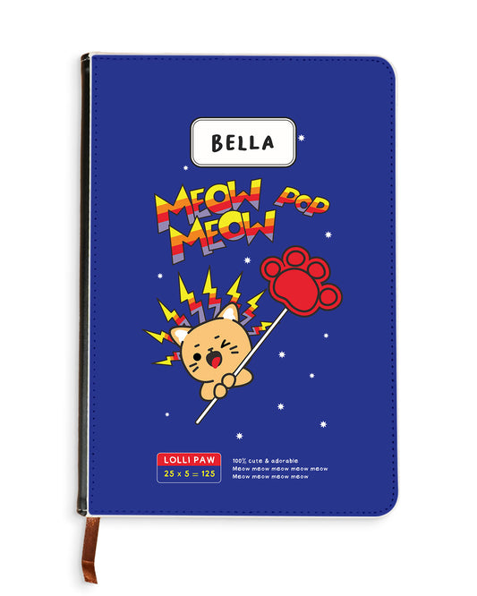 Leather Bookpaper Notebook - Meow Pop 2.0