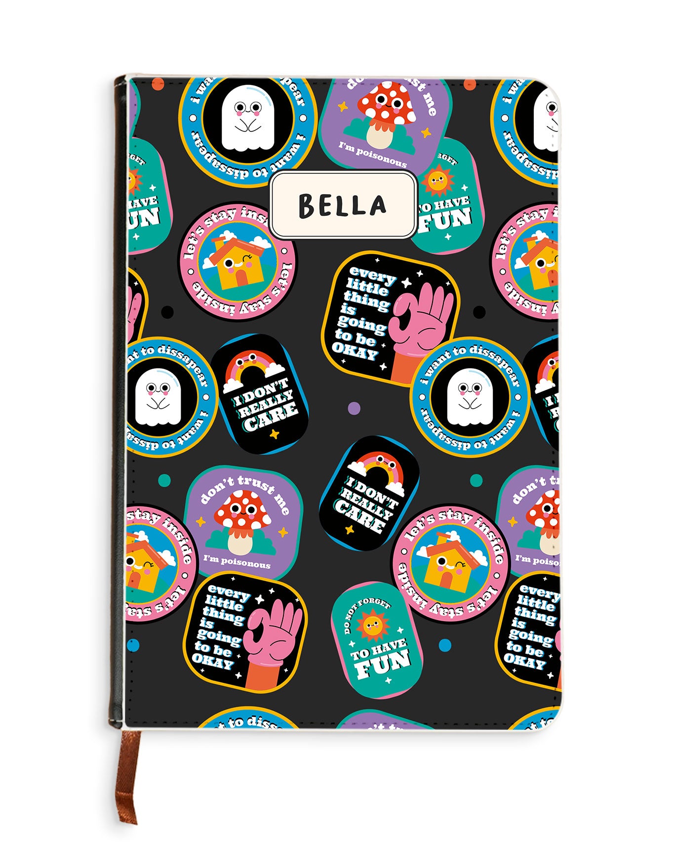 Leather Bookpaper Notebook - Monster Sticker Pack