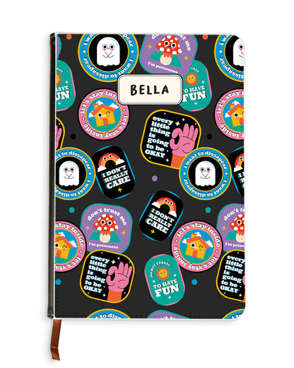 Leather Bookpaper Notebook - Monster Sticker Pack