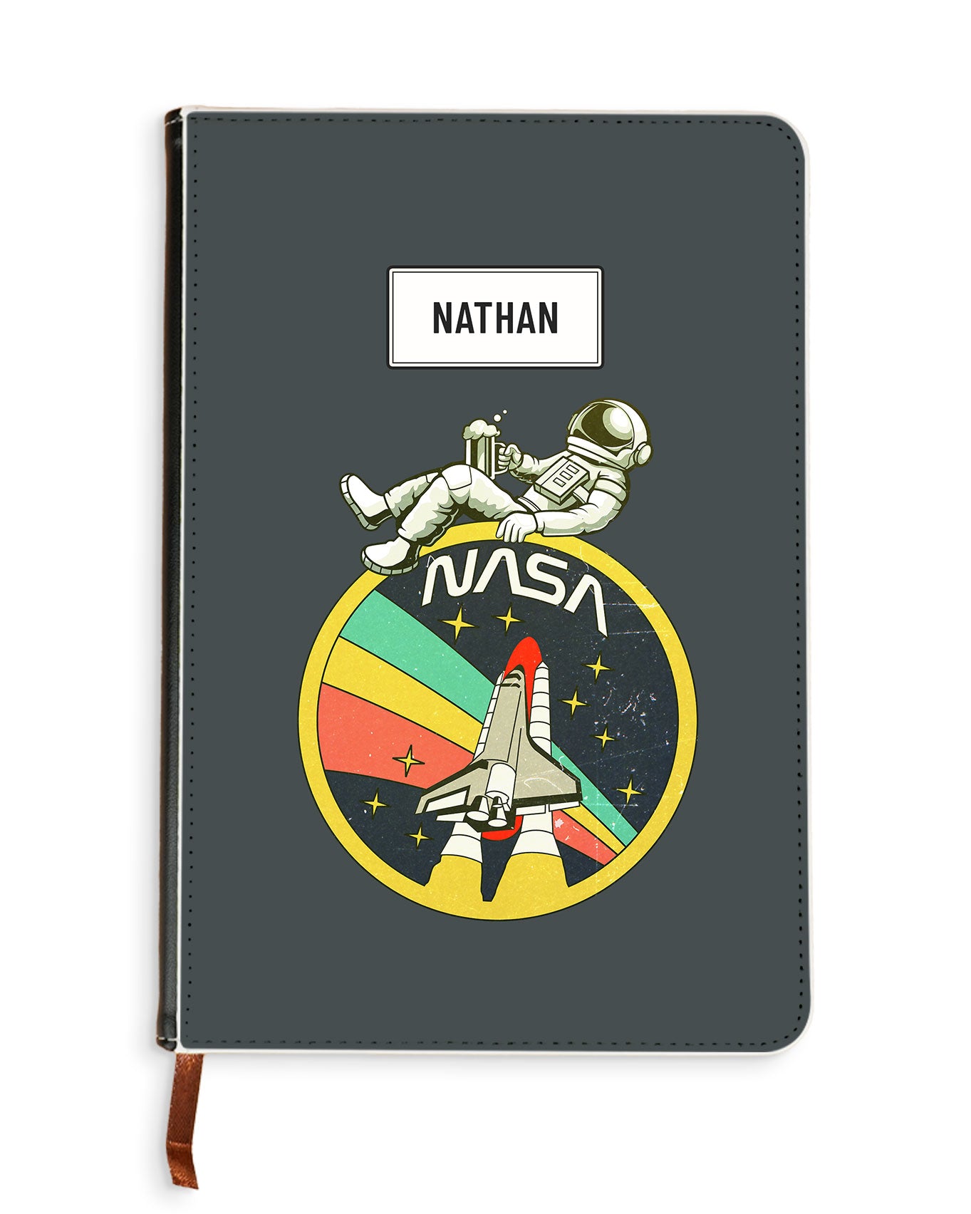 Leather Bookpaper Notebook - Nasa