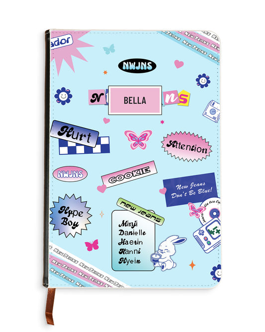 Leather Bookpaper Notebook - New Jeans Sticker Pack