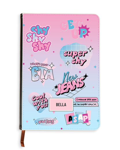 Leather Bookpaper Notebook - New Jeans Super Shy