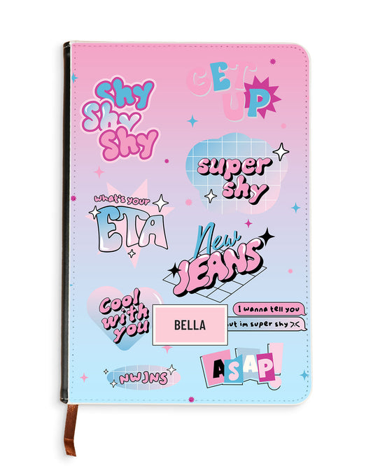 Leather Bookpaper Notebook - New Jeans Super Shy