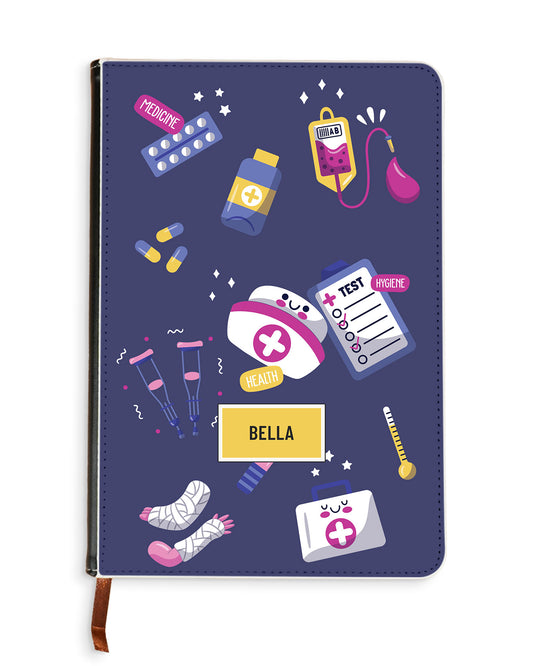 Leather Bookpaper Notebook - Nurse