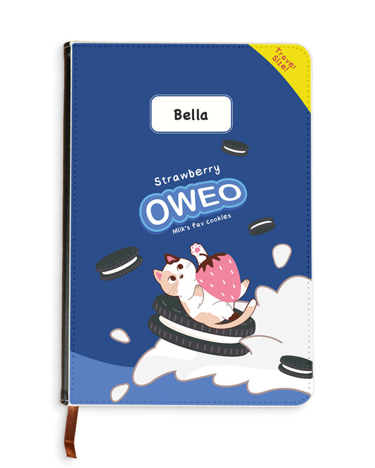 Leather Bookpaper Notebook - Oweo Cat