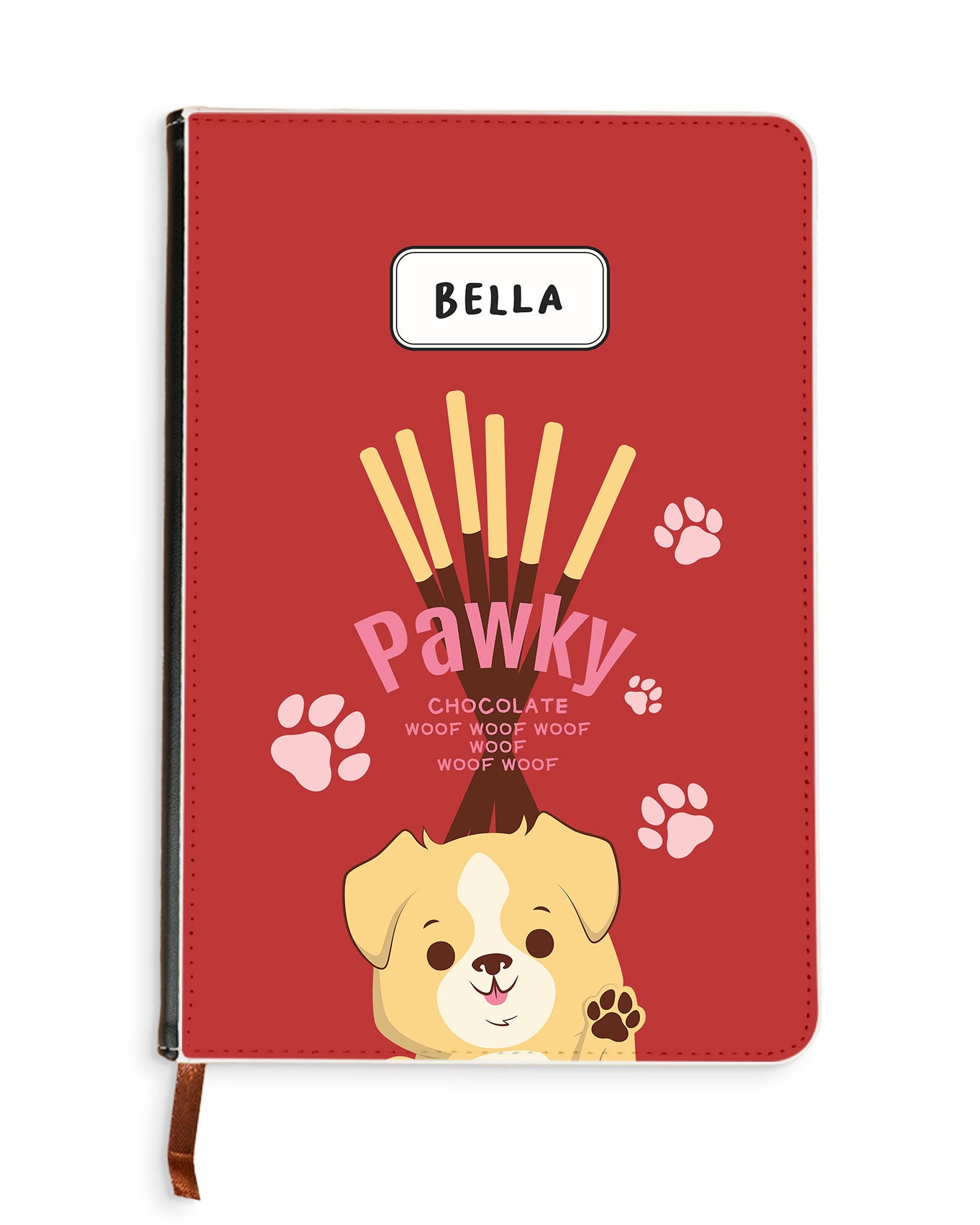 Leather Bookpaper Notebook - Pawky Dog