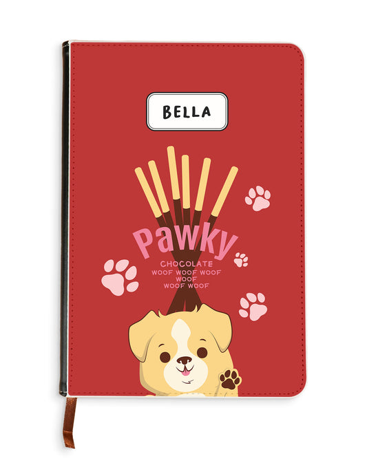 Leather Bookpaper Notebook - Pawky Dog