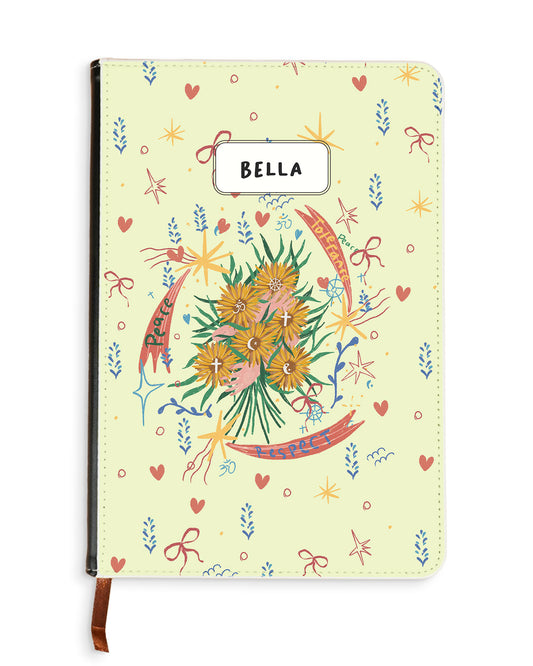 Leather Bookpaper Notebook - Peach