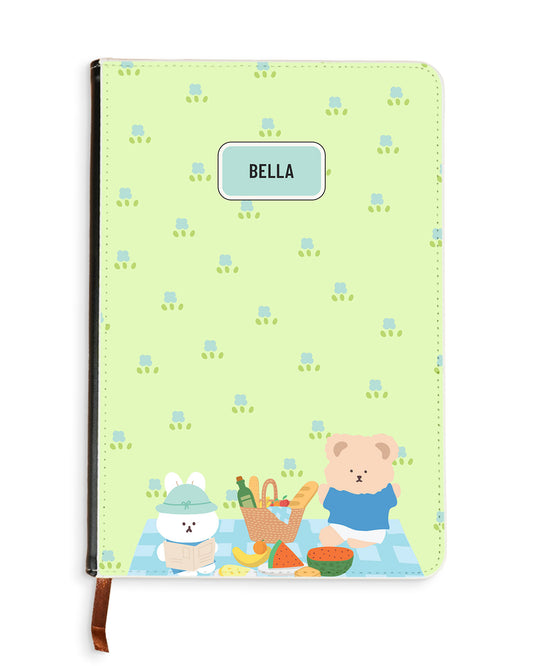 Leather Bookpaper Notebook - Picnic Blue