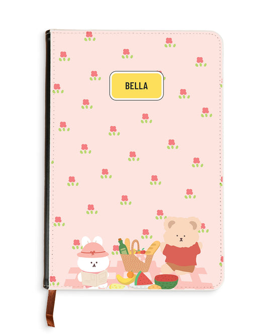 Leather Bookpaper Notebook - Picnic Pink