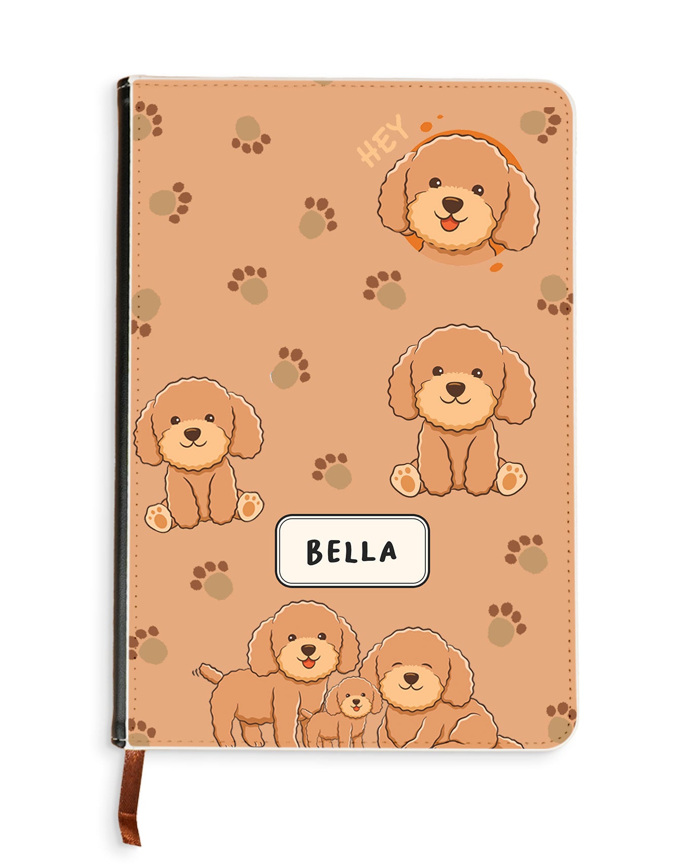 Leather Bookpaper Notebook - Poodle Squad 4.0