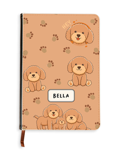 Leather Bookpaper Notebook - Poodle Squad 4.0