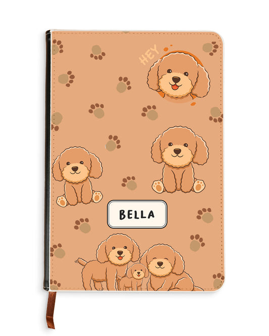 Leather Bookpaper Notebook - Poodle Squad 4.0