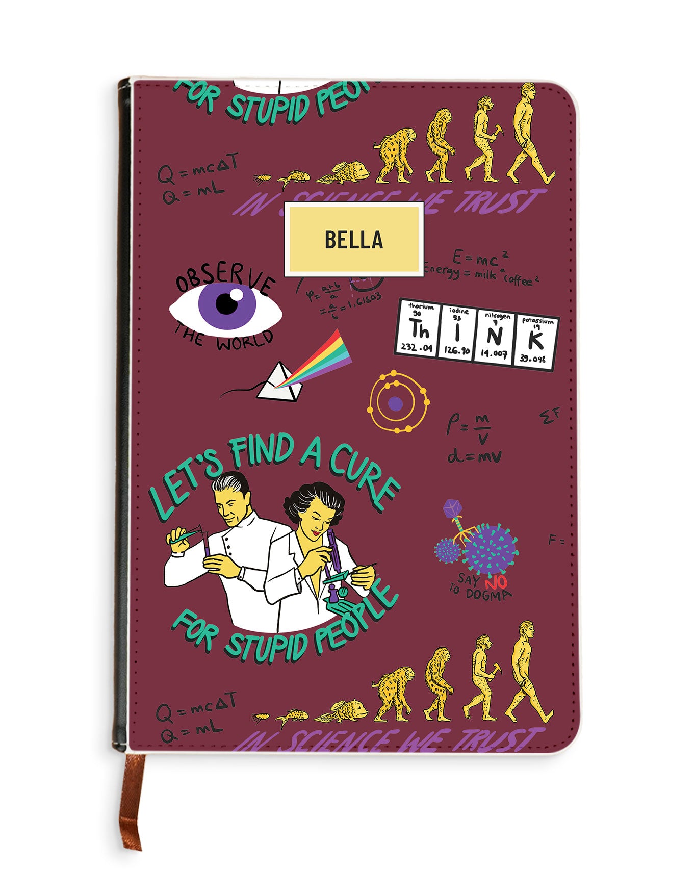 Leather Bookpaper Notebook - Science 2.0