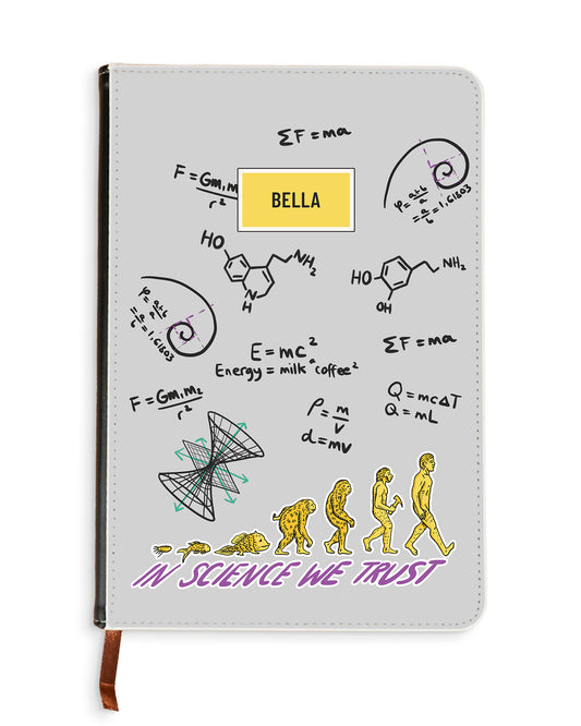 Leather Bookpaper Notebook - Science 1.0