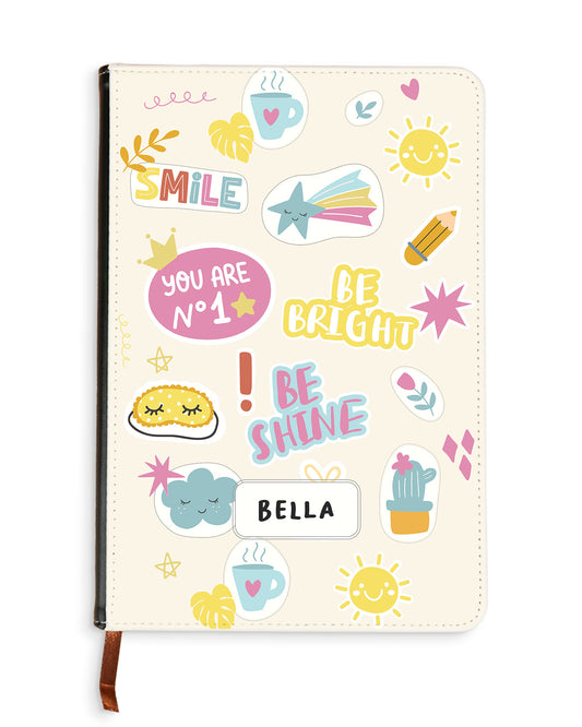 Leather Bookpaper Notebook - Self Love Sticker Pack 3.0