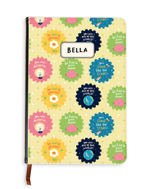 Leather Bookpaper Notebook - Self Reminder Stamps