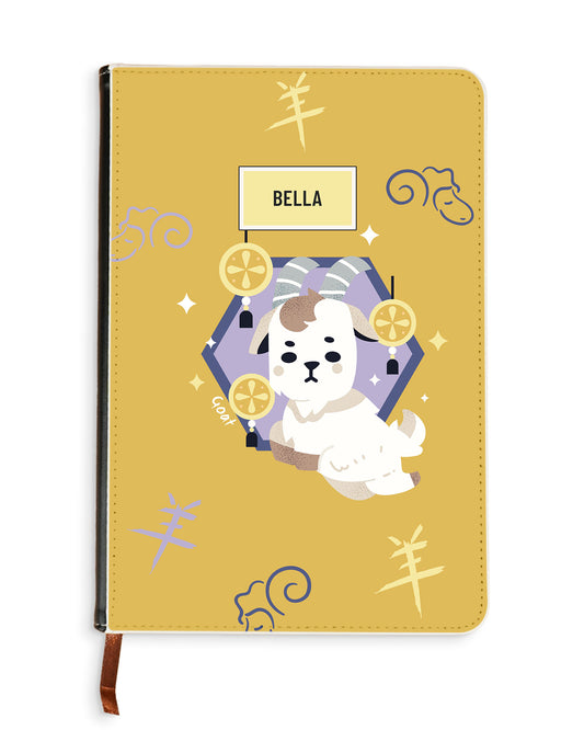 Leather Bookpaper Notebook - Goat (Chinese Zodiac / Shio)