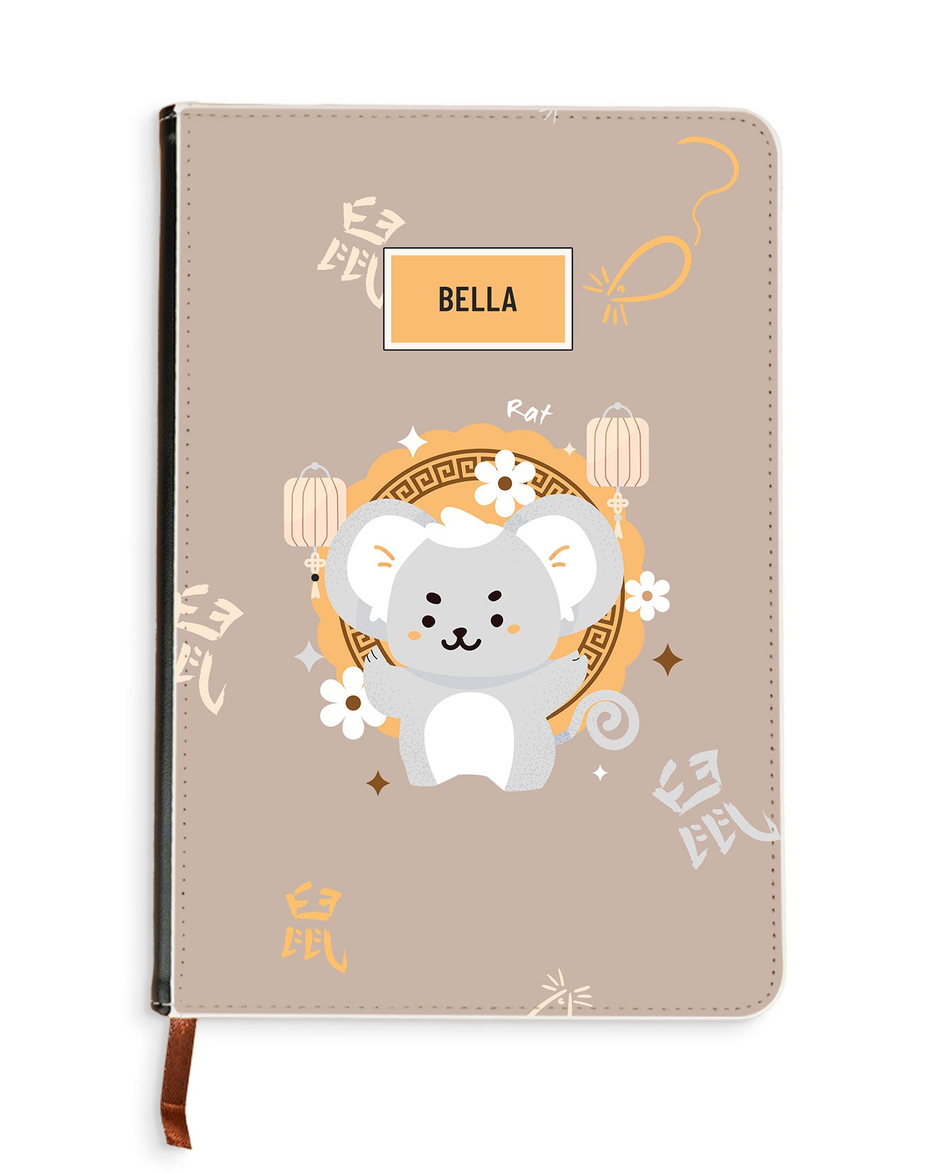 Leather Bookpaper Notebook - Rat (Chinese Zodiac / Shio)