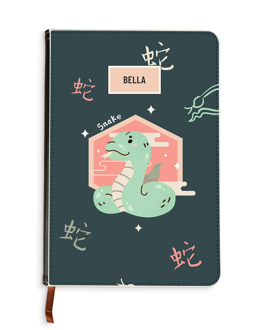 Leather Bookpaper Notebook - Snake (Chinese Zodiac / Shio)