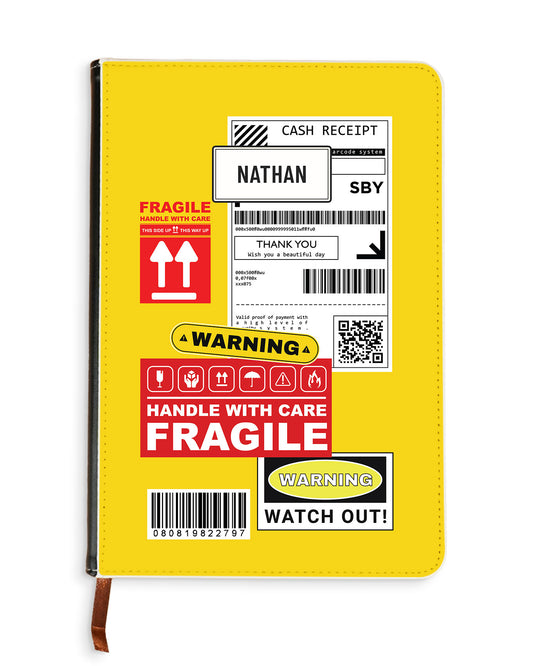 Leather Bookpaper Notebook - Shipping Label