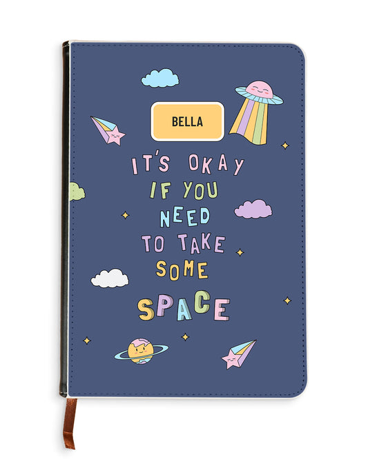 Leather Bookpaper Notebook - Space