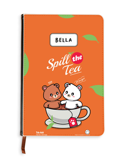 Leather Bookpaper Notebook - Spill The Tea