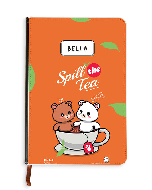 Leather Bookpaper Notebook - Spill The Tea