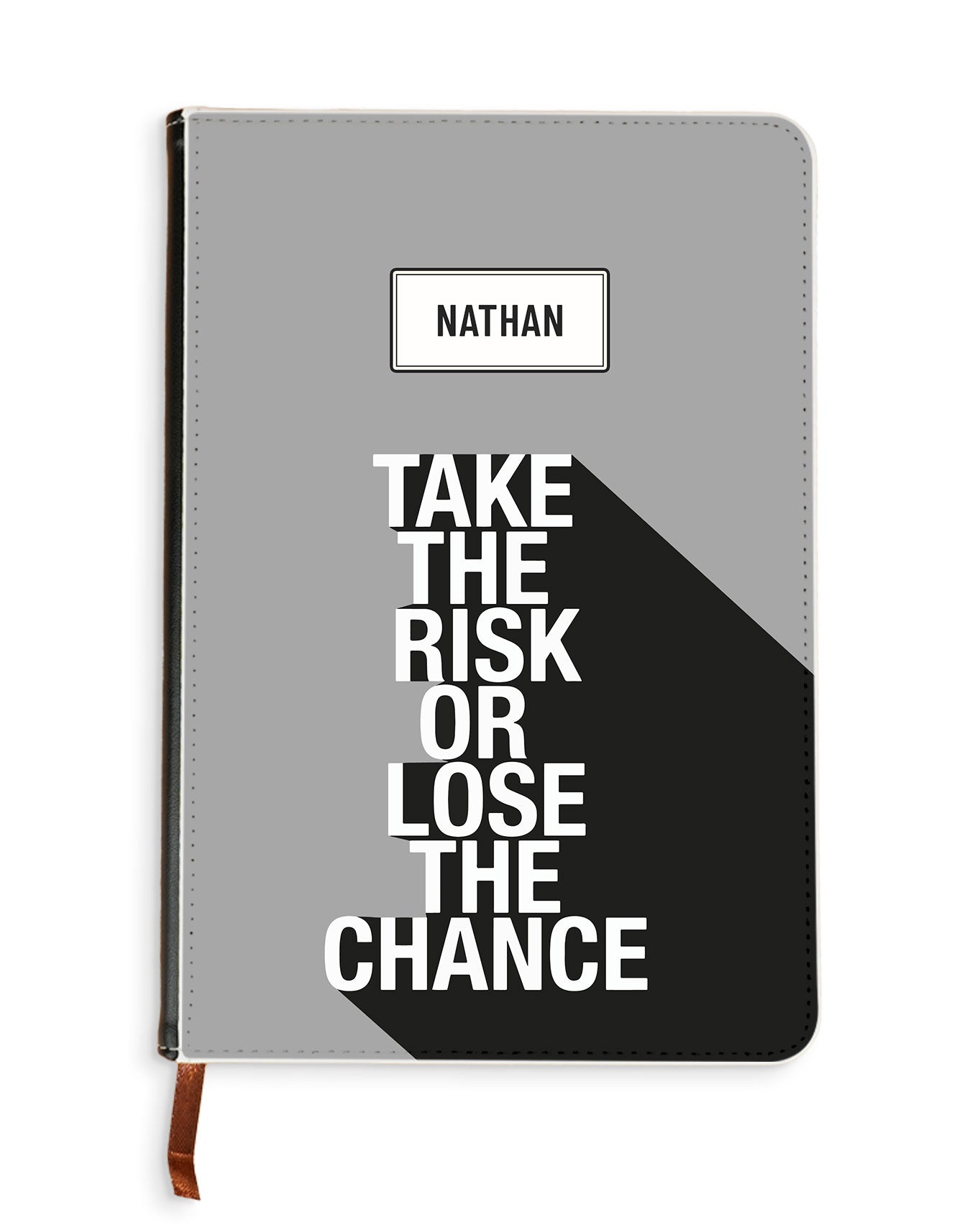 Leather Bookpaper Notebook - Take The Risk