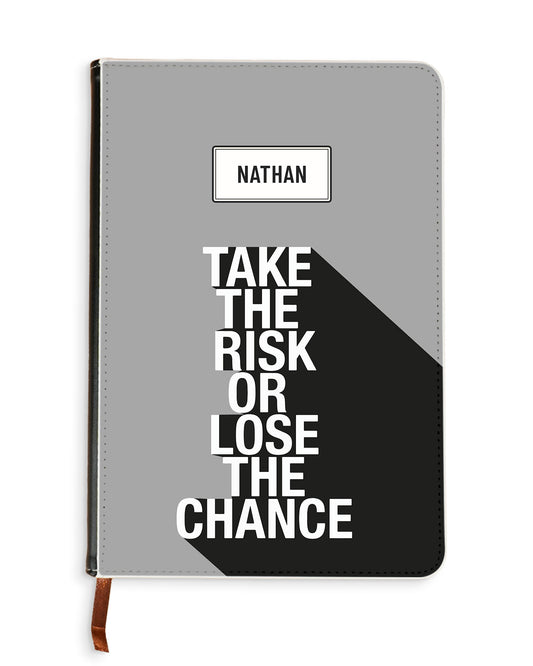 Leather Bookpaper Notebook - Take The Risk
