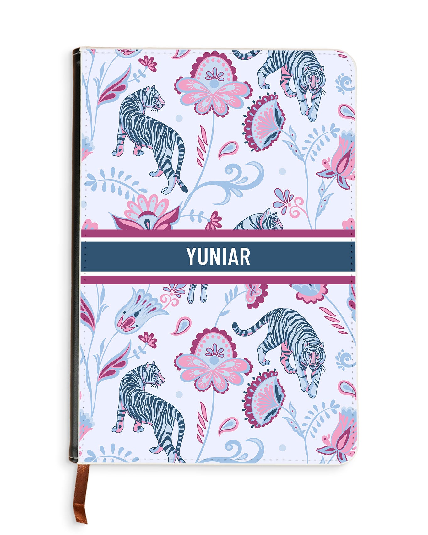 Leather Bookpaper Notebook - Tiger & Floral 3.0