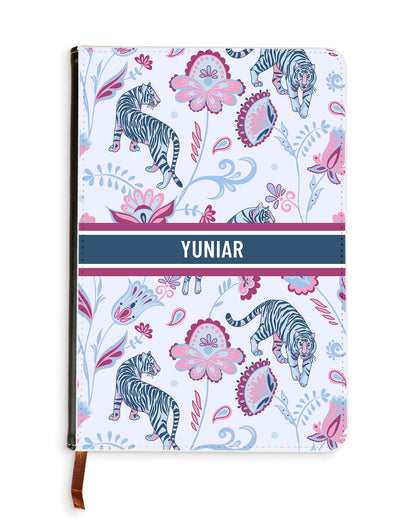 Leather Bookpaper Notebook - Tiger & Floral 3.0