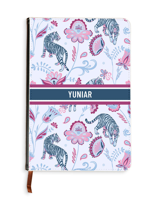 Leather Bookpaper Notebook - Tiger & Floral 3.0