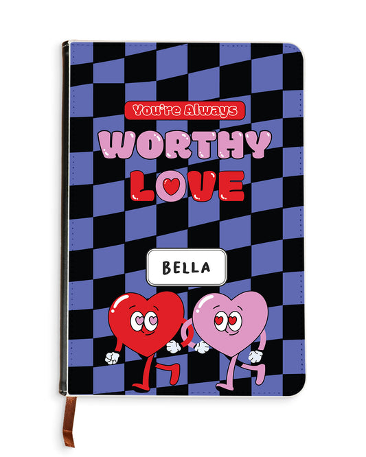 Leather Bookpaper Notebook - Worthy Love