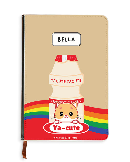 Leather Bookpaper Notebook - Yacute Cat