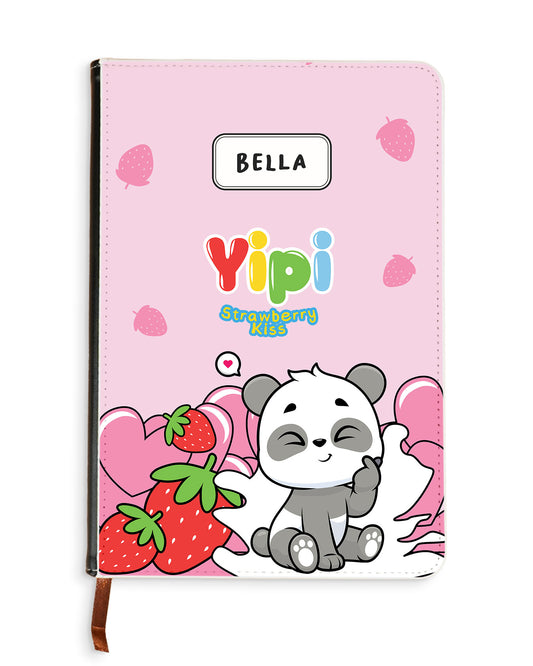 Leather Bookpaper Notebook - Yipi Strawberry