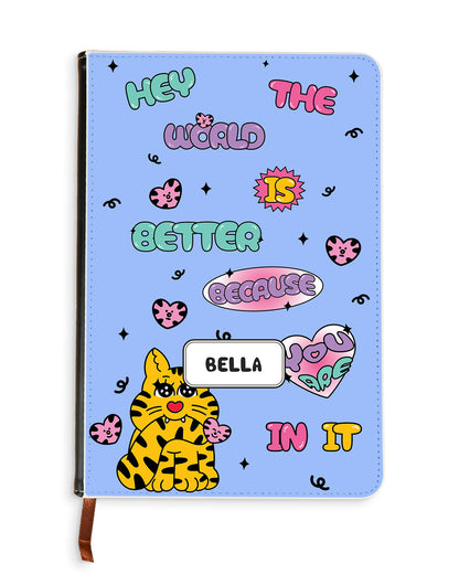 Leather Bookpaper Notebook - You're My World