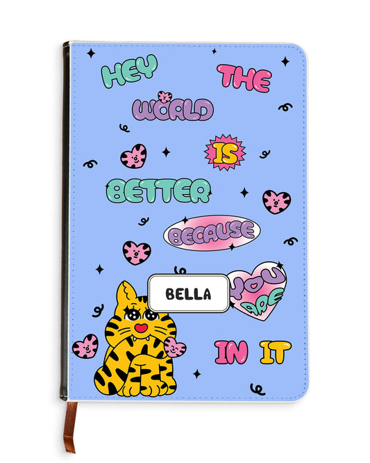 Leather Bookpaper Notebook - You're My World