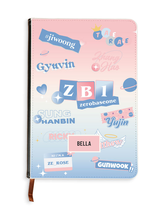 Leather Bookpaper Notebook - Zerobaseone Members