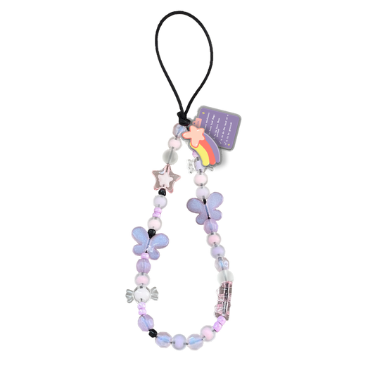 Beaded Strap with Acrylic Charm  - Note to my Past