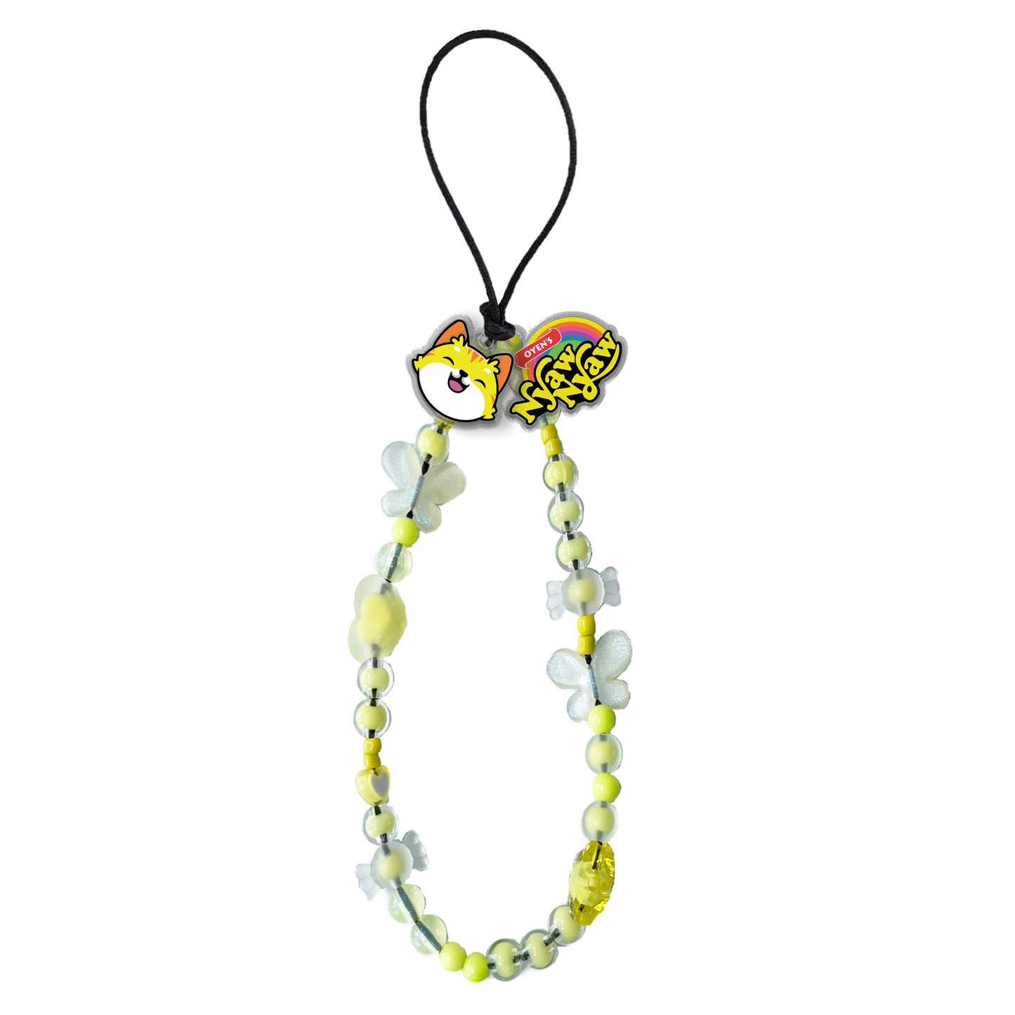 Beaded Strap with Acrylic Charm  - Nyaw Nyaw