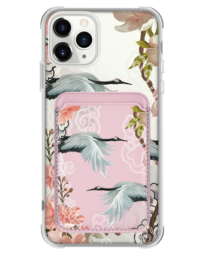 iPhone Magnetic Wallet Case - Oil Painting Birds