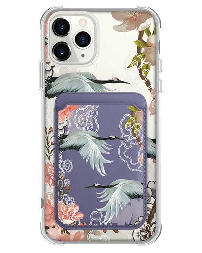 iPhone Magnetic Wallet Case - Oil Painting Birds